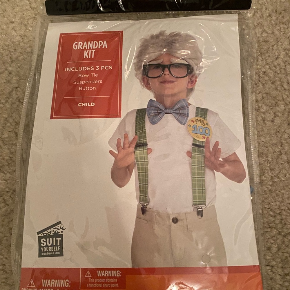 Grandpa kit for kids 100 days of school costume